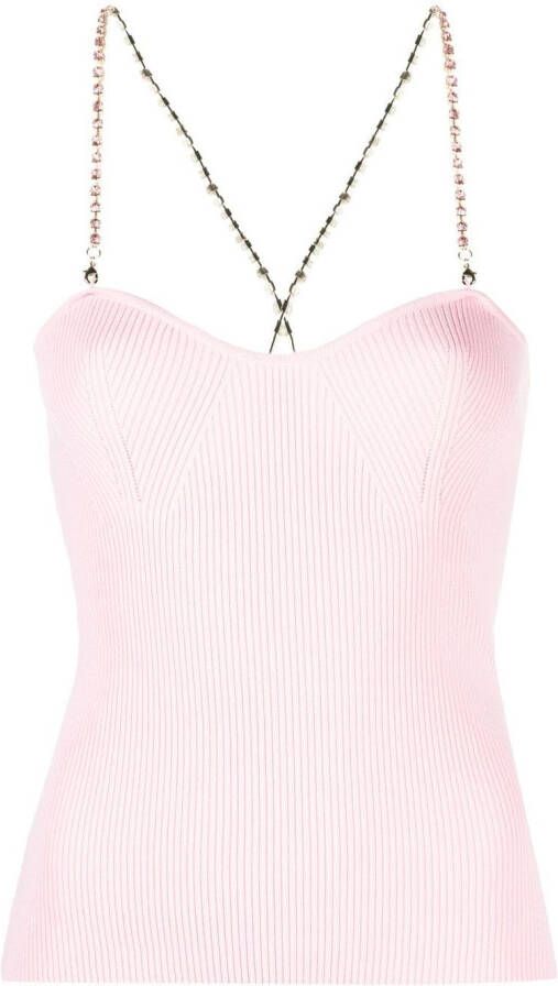 Blugirl Top verfraaid met kristallen Roze