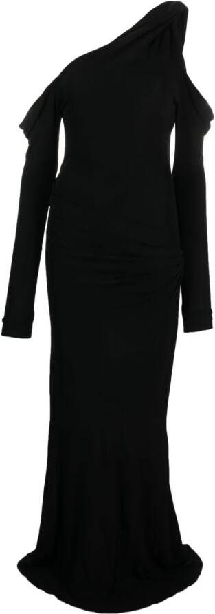 Blumarine Asymmetrische maxi-jurk Zwart