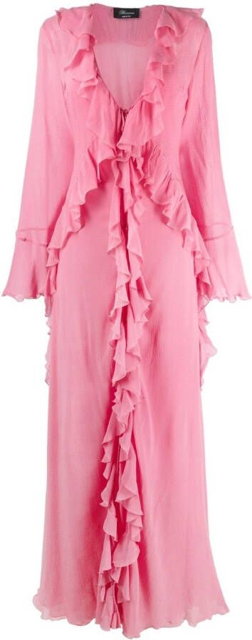 Blumarine Avondjurk met ruche Roze