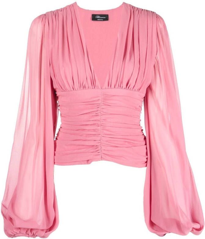 Blumarine Blouse met ruches Roze