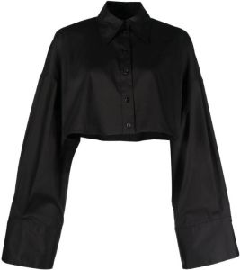 Blumarine Cropped blouse Zwart