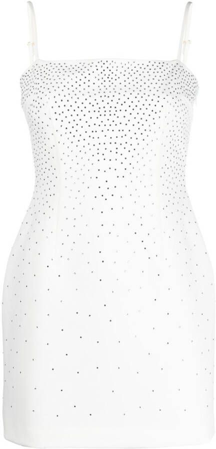 Blumarine Mini-jurk verfraaid met kristallen Wit