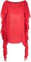 Blumarine Semi-doorzichtige blouse Rood - Thumbnail 1