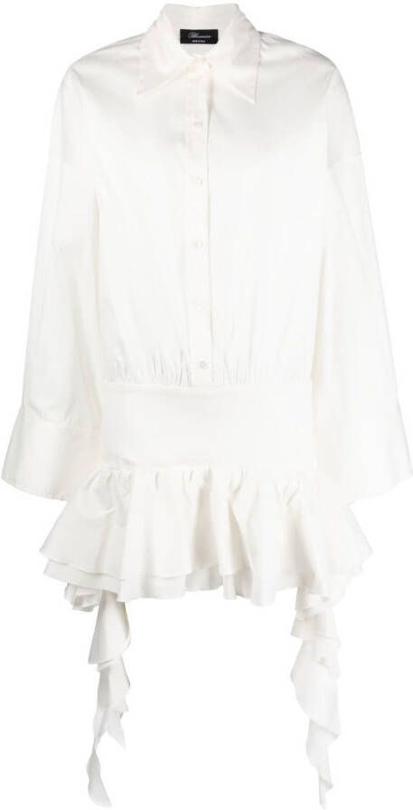 Blumarine Blousejurk met verlaagde taille Wit