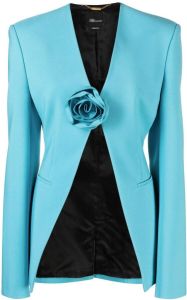 Blumarine floral-detail tailored blazer Blauw