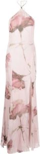 Blumarine Maxi-jurk met bloemenprint Roze