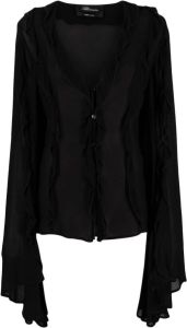 Blumarine Gedrapeerde blouse Zwart