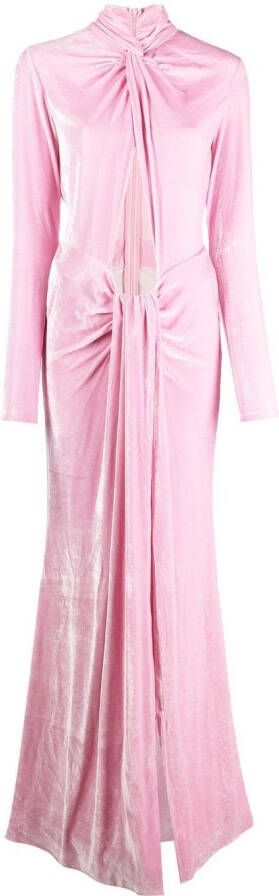 Blumarine Gedrapeerde maxi-jurk Roze
