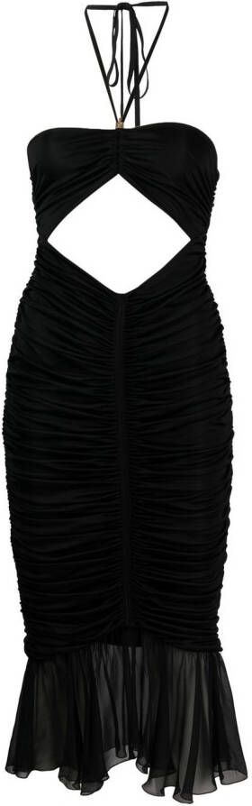 Blumarine Geplooide jurk Zwart