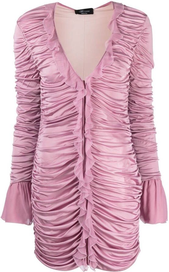 Blumarine Geplooide mini-jurk Roze
