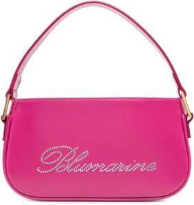 Blumarine Shopper met glitter logo Roze