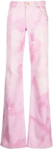 Blumarine Jeans met bloemenprint Roze