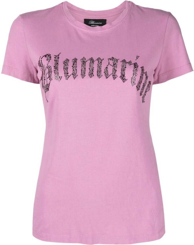 Blumarine T-shirt met ronde hals Roze