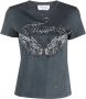 Blumarine T-shirt met logoprint Zwart - Thumbnail 1