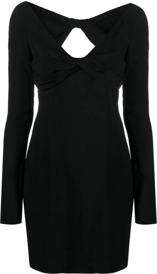 Blumarine Mini-jurk met V-hals Zwart