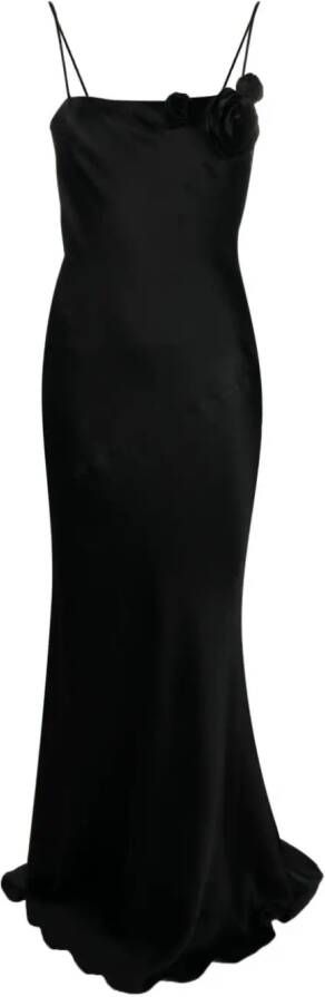 Blumarine Maxi-jurk met bloemapplicatie Zwart
