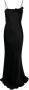 Blumarine Maxi-jurk met bloemapplicatie Zwart - Thumbnail 1