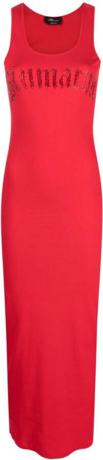Blumarine Maxi-jurk met logoprint Rood