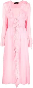 Blumarine Maxi-jurk met ruches Roze
