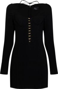 Blumarine Midi-jurk met lange mouwen Zwart