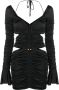 Blumarine Mini-jurk met ruches Zwart - Thumbnail 1