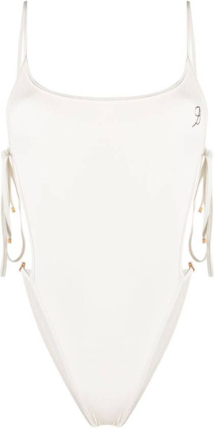 Blumarine Badpak met gestrikte zijkant Wit