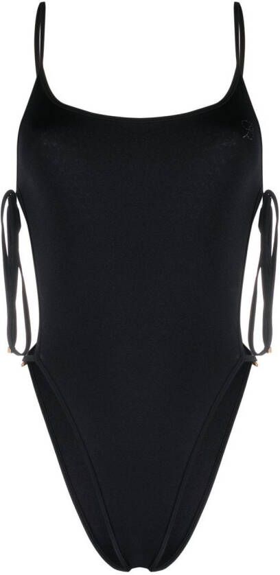 Blumarine Badpak met gestrikte zijkant Zwart