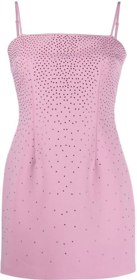 Blumarine Mini-jurk verfraaid met stras Roze
