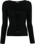 Blumarine Ribgebreide sweater Zwart - Thumbnail 1