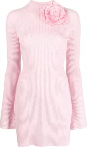 Blumarine Ribgebreide mini-jurk Roze