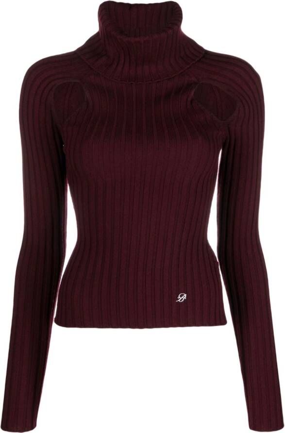 Blumarine Ribgebreide trui Rood