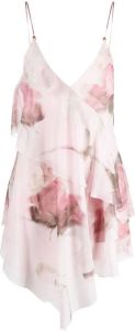 Blumarine Mini-jurk met roosprint Roze