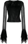 Blumarine Semi-doorzichtig T-shirt Zwart - Thumbnail 1