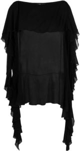 Blumarine Semi-doorzichtige blouse Zwart