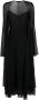 Blumarine Semi-doorzichtige midi-jurk Zwart - Thumbnail 1