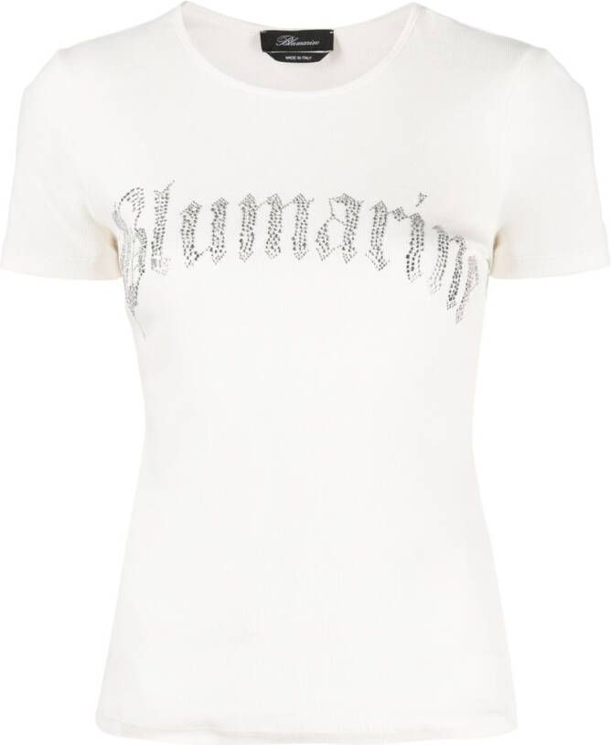 Blumarine T-shirt met logoprint Wit