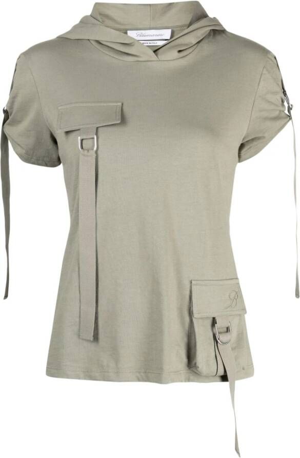 Blumarine T-shirt met opgestikte zak Groen