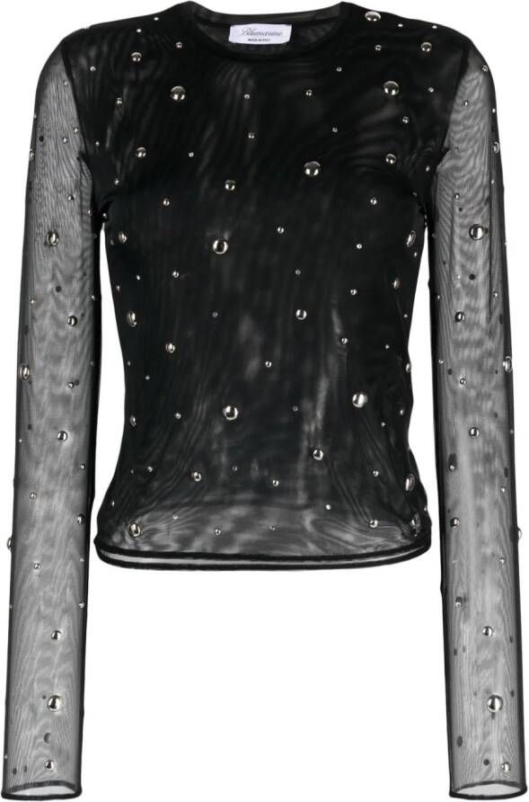 Blumarine Semi-doorzichtig T-shirt Zwart