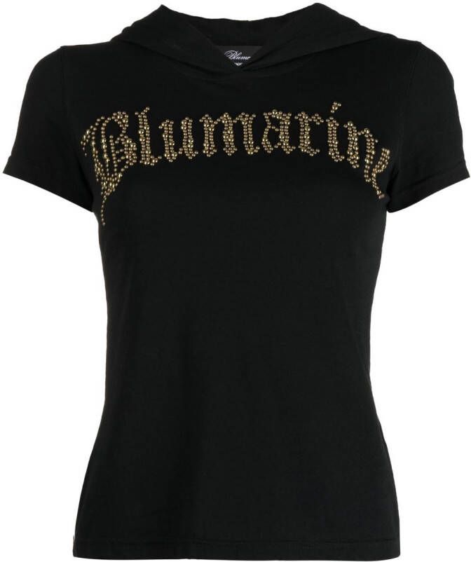 Blumarine T-shirt verfraaid met logo Zwart