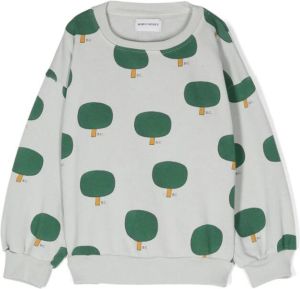 Bobo Choses Green Tree-print cotton sweatshirt Grijs
