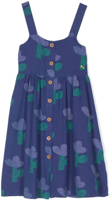Bobo Choses Midi-jurk met bloemenprint Blauw