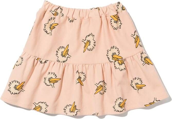 Bobo Choses Birdie gelaagde rok met ruches Roze