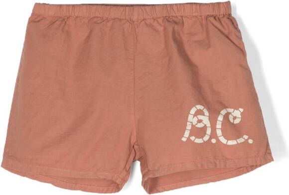 Bobo Choses Shorts met logopatch Bruin