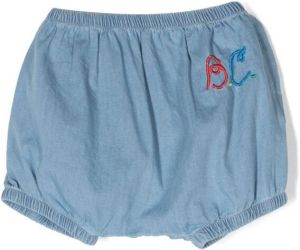 Bobo Choses Spijkershorts met geborduurd logo Blauw