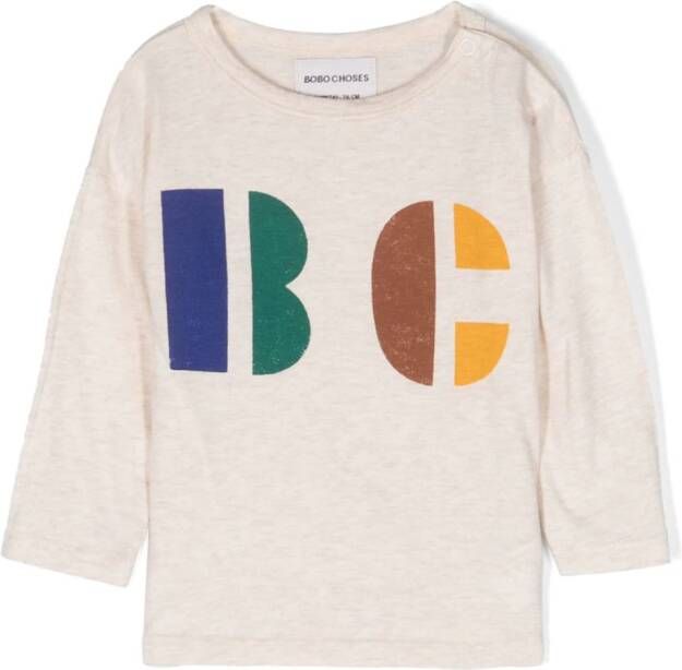 Bobo Choses Sweater met logoprint Beige