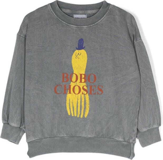 Bobo Choses Sweater met print Grijs