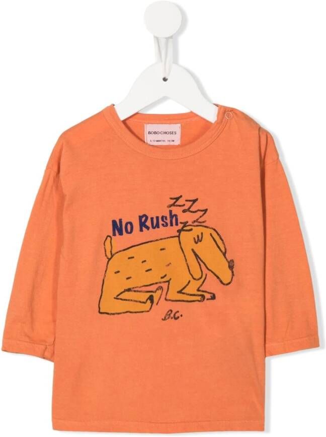 Bobo Choses T-shirt met grafische print Oranje