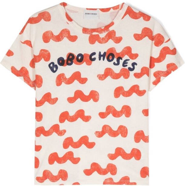 Bobo Choses T-shirt met logoprint Wit