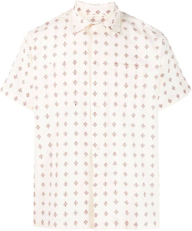 BODE Chrystie overhemd met borduurwerk Beige