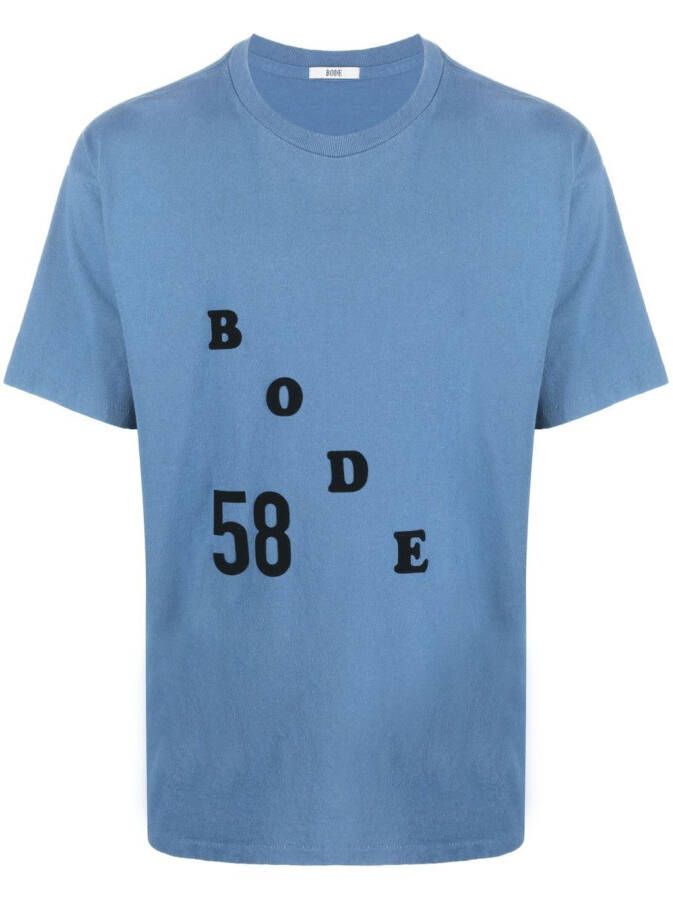 BODE T-shirt met logo Blauw